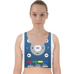 Remote Control Receiver Vcr Control Velvet Racer Back Crop Top by Wegoenart