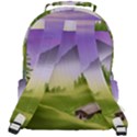 Digital Art Painting Landscape Rounded Multi Pocket Backpack View3