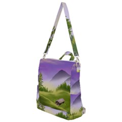 Digital Art Painting Landscape Crossbody Backpack by Wegoenart