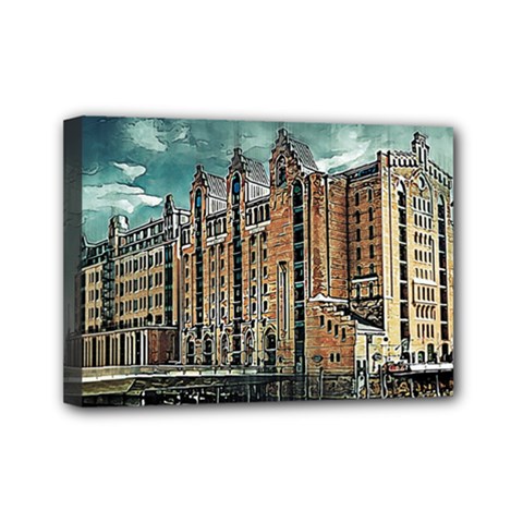 Architecture City Building Travel Mini Canvas 7  X 5  (stretched) by Wegoenart