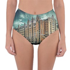 Architecture City Building Travel Reversible High-waist Bikini Bottoms by Wegoenart