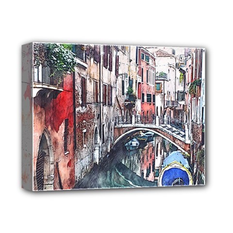 Venice Water Laguna Italy Deluxe Canvas 14  X 11  (stretched) by Wegoenart