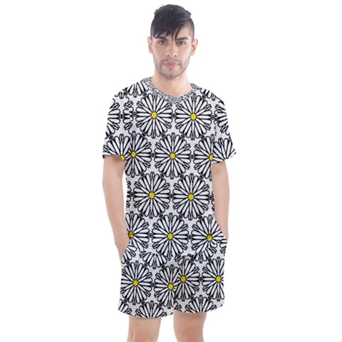 Hello Daisy Men s Mesh Tee And Shorts Set by VeataAtticus