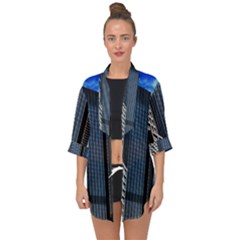 Architecture Frankfurt Houses Open Front Chiffon Kimono by Wegoenart
