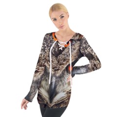 Owl Bird Eyes Eagle Owl Birds Tie Up Tee by Wegoenart