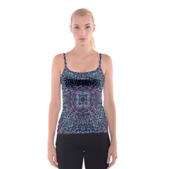 Pattern Fire Purple Repeating Spaghetti Strap Top by Wegoenart