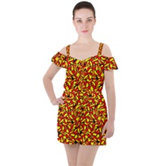 Rby 25 Ruffle Cut Out Chiffon Playsuit by ArtworkByPatrick