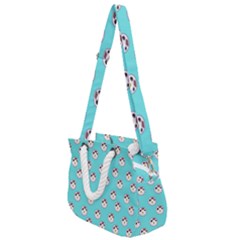 English Breakfast Aqua Rope Handles Shoulder Strap Bag by snowwhitegirl