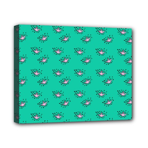 Zodiac Bat Pink Teal Canvas 10  X 8  (stretched) by snowwhitegirl