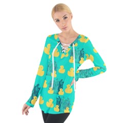 Little Yellow Duckies Tie Up Tee by VeataAtticus