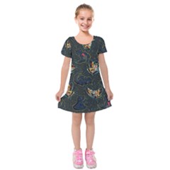 King And Queen Kids  Short Sleeve Velvet Dress by Mezalola