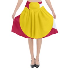 Colorado State Flag Symbol Flared Midi Skirt by FlagGallery