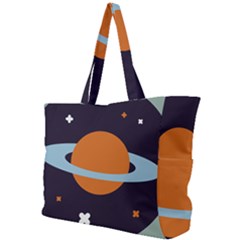 Planet Orbit Universe Star Galaxy Simple Shoulder Bag by Pakrebo