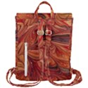 Marbled Paper Mottle Color Movement Flap Top Backpack View3