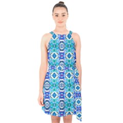 Hs Co 7 Halter Collar Waist Tie Chiffon Dress by ArtworkByPatrick
