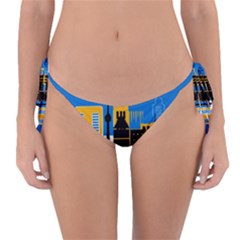 Architecture City House Window Reversible Bikini Bottom by Pakrebo