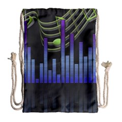 Speakers Music Sound Drawstring Bag (large) by HermanTelo