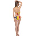Chad Flag Map Geography Outline Cross Front Halter Bikini Set View2