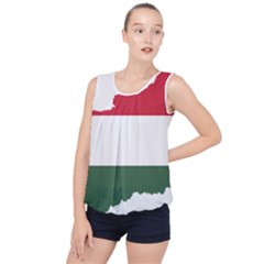 Hungary Country Europe Flag Bubble Hem Chiffon Tank Top by Sapixe