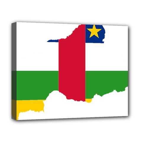 Central African Republic Flag Map Deluxe Canvas 20  X 16  (stretched) by Sapixe