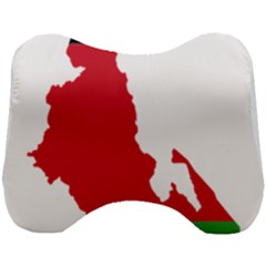 Malawi Flag Map Geography Outline Head Support Cushion by Sapixe