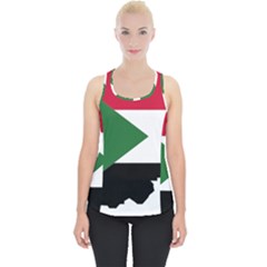 Sudan Flag Map Geography Outline Piece Up Tank Top by Sapixe