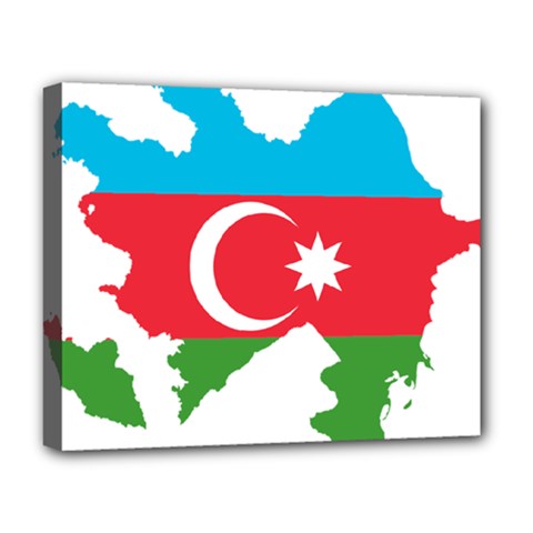 Borders Country Flag Geography Map Deluxe Canvas 20  X 16  (stretched) by Sapixe