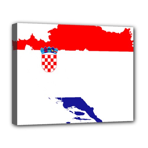 Croatia Country Europe Flag Deluxe Canvas 20  X 16  (stretched) by Sapixe