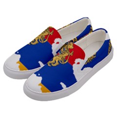 Borders Country Flag Geography Map Men s Canvas Slip Ons by Sapixe