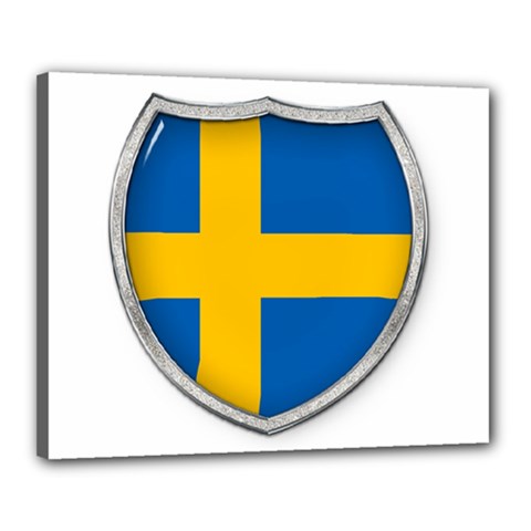 Flag Sweden Country Swedish Symbol Canvas 20  X 16  (stretched) by Sapixe