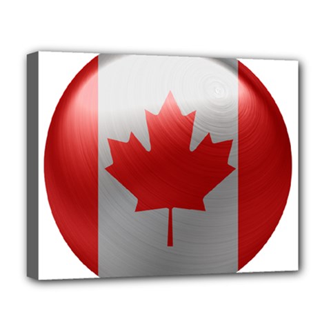 Canada Flag Country Symbol Nation Deluxe Canvas 20  X 16  (stretched) by Sapixe
