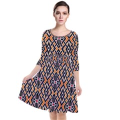 F6 1 Quarter Sleeve Waist Band Dress by ArtworkByPatrick