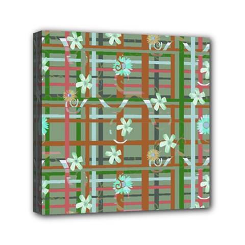Textile Fabric Mini Canvas 6  X 6  (stretched) by HermanTelo