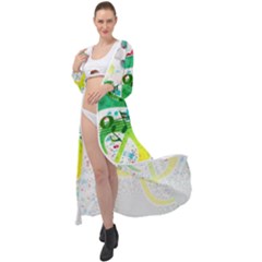 Circle Music Pattern Maxi Chiffon Beach Wrap by HermanTelo
