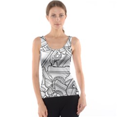 Phone Dial Communication Technology Tank Top by Pakrebo