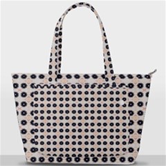 Black Flower On Yellow White Pattern Back Pocket Shoulder Bag  by BrightVibesDesign