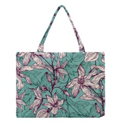 Vintage Floral Pattern Medium Tote Bag by Sobalvarro