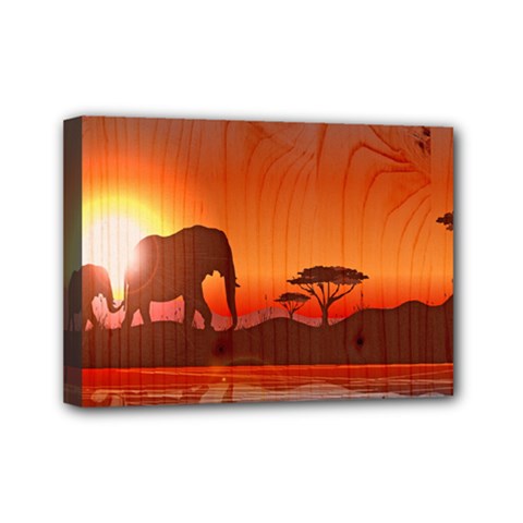 African Background Mini Canvas 7  X 5  (stretched) by Simbadda