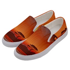 African Background Men s Canvas Slip Ons by Simbadda