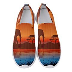 African Background Women s Slip On Sneakers by Simbadda