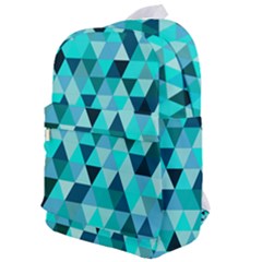 Teal Triangles Pattern Classic Backpack by LoolyElzayat