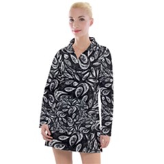 Fabric Pattern Flower Women s Long Sleeve Casual Dress by Bajindul