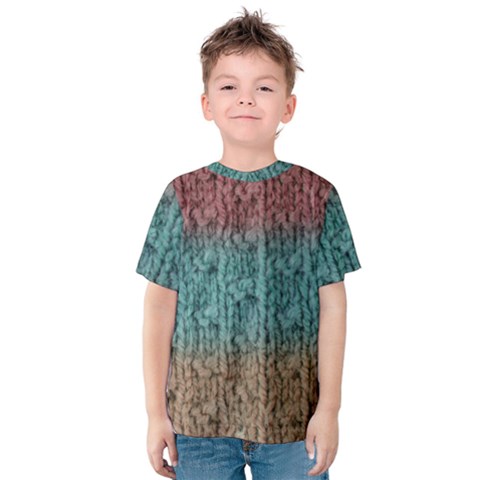 Knitted Wool Ombre 1 Kids  Cotton Tee by snowwhitegirl