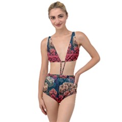 Fractals 3d Graphics Designs Tied Up Two Piece Swimsuit by Simbadda