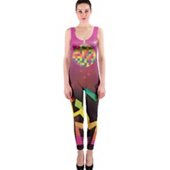 Dancing Colorful Disco One Piece Catsuit by Bajindul