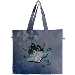 Sport, Surfboard With Flowers And Fish Canvas Travel Bag by FantasyWorld7