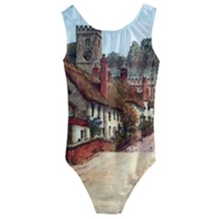 East Budleigh Devon Uk Vintage Old Kids  Cut-out Back One Piece Swimsuit by Sudhe