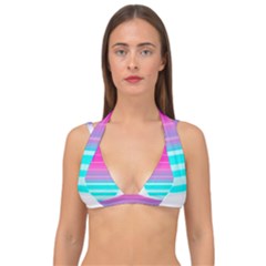 Portable Network Graphics Double Strap Halter Bikini Top by Sudhe