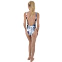 Vector Illustrated Pattern Design High Leg Strappy Swimsuit View2