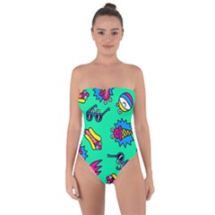 Pattern Adweeksummer Tie Back One Piece Swimsuit by Sudhe